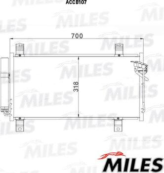 Miles ACCB107 - Конденсатор, кондиціонер autozip.com.ua