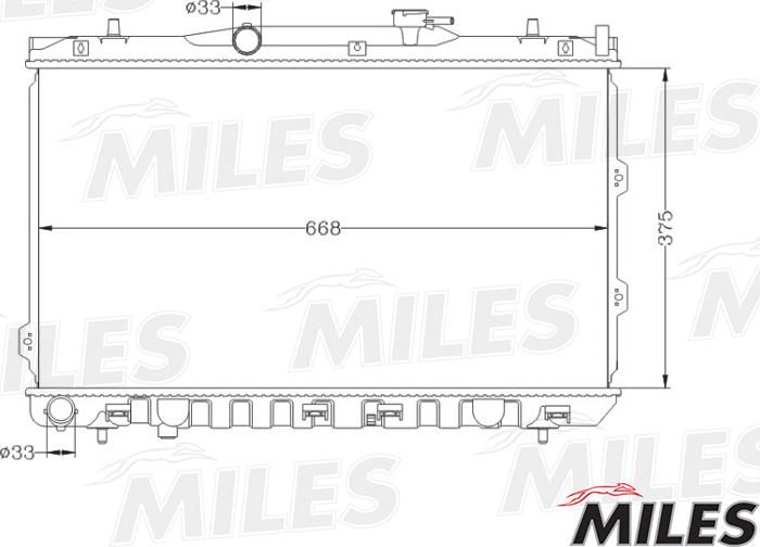 Miles ACRB055 - Радіатор, охолодження двигуна autozip.com.ua