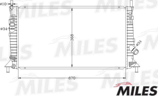 Miles ACRB014 - Радіатор, охолодження двигуна autozip.com.ua
