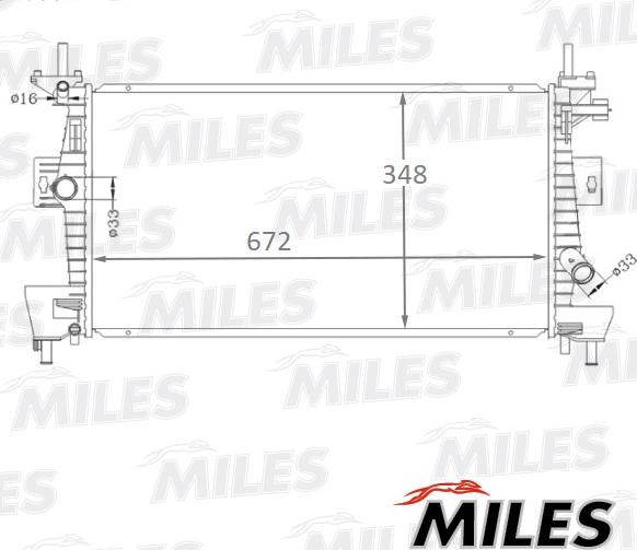 Miles ACRB131 - Радіатор, охолодження двигуна autozip.com.ua