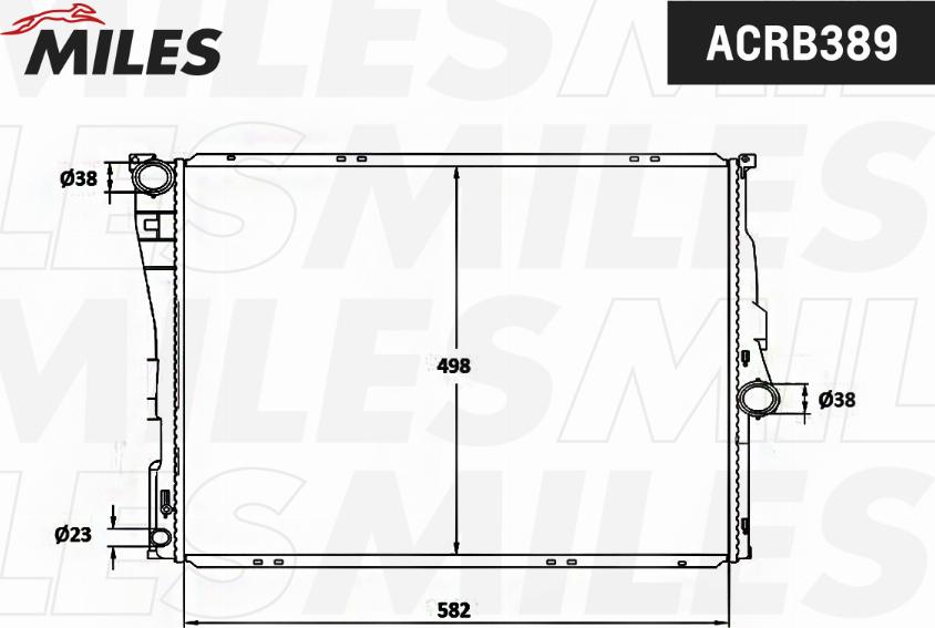 Miles ACRB389 - Радіатор, охолодження двигуна autozip.com.ua