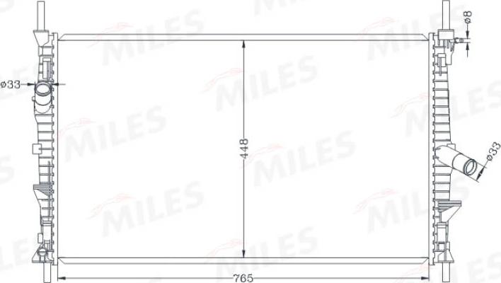 Miles ACRB235 - Радіатор, охолодження двигуна autozip.com.ua