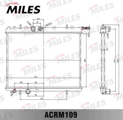 Miles ACRM109 - Радіатор, охолодження двигуна autozip.com.ua