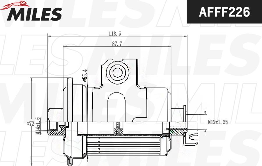 Miles AFFF226 - Паливний фільтр autozip.com.ua