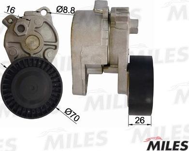Miles AG00057 - Натягувач ременя, клинові зуб. autozip.com.ua