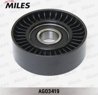 Miles AG03419 - Паразитний / провідний ролик, поліклиновий ремінь autozip.com.ua
