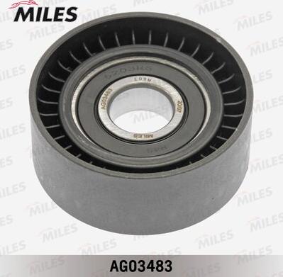 Miles AG03483 - Паразитний / провідний ролик, поліклиновий ремінь autozip.com.ua