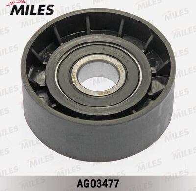 Miles AG03477 - Паразитний / провідний ролик, поліклиновий ремінь autozip.com.ua