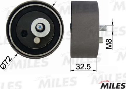 Miles AG02098 - Натяжний ролик, ремінь ГРМ autozip.com.ua