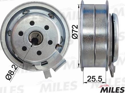 Miles AG02012 - Натяжний ролик, ремінь ГРМ autozip.com.ua