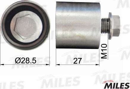 Miles AG02034 - Паразитний / Провідний ролик, зубчастий ремінь autozip.com.ua