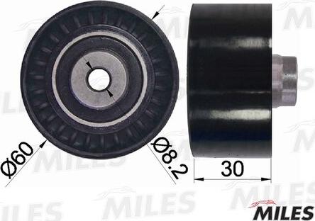 Miles AG02075 - Паразитний / Провідний ролик, зубчастий ремінь autozip.com.ua