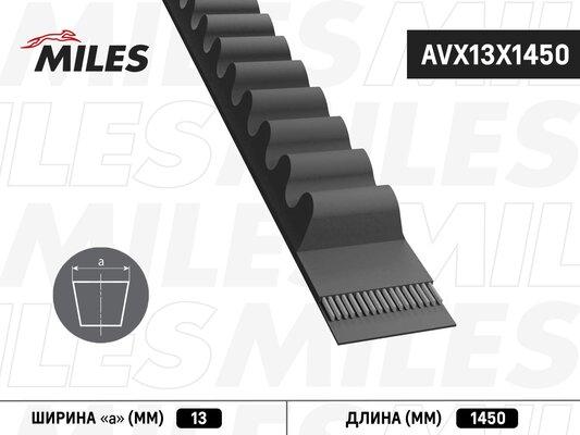 Miles AVX13X1450 - Клиновий ремінь autozip.com.ua