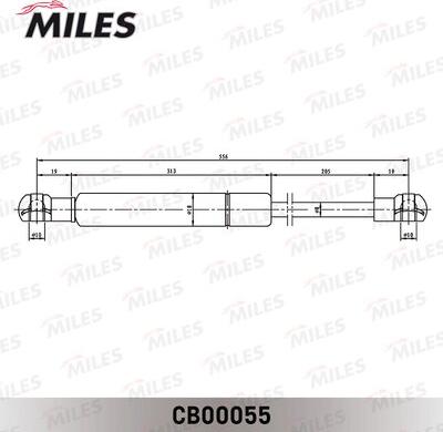 Miles CB00055 - Газова пружина, кришка багажник autozip.com.ua