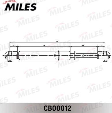 Miles CB00012 - Газова пружина, кришка багажник autozip.com.ua