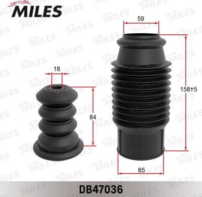Miles DB47036 - Пилозахисний комплект, амортизатор autozip.com.ua