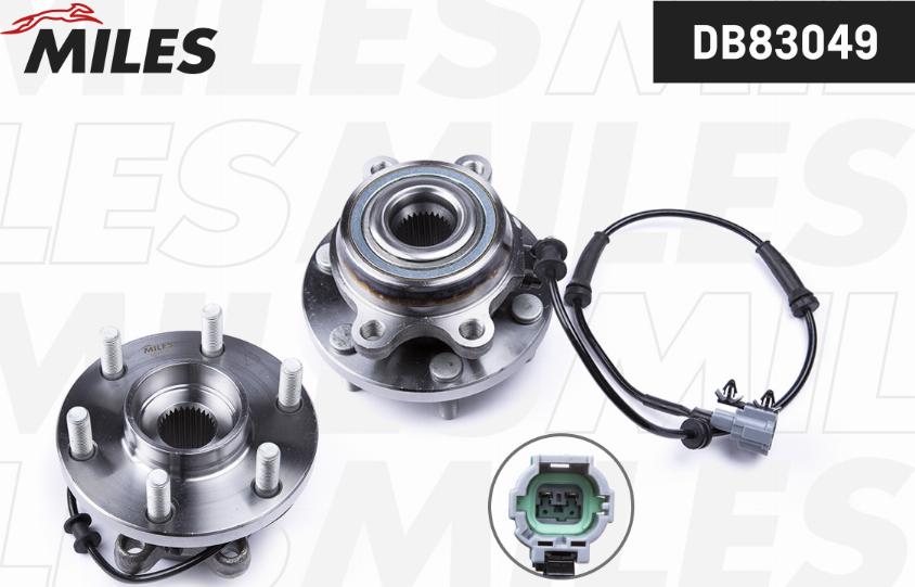 Miles DB83049 - Комплект підшипника маточини колеса autozip.com.ua