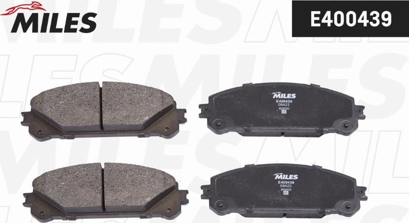 Miles E400439 - Гальмівні колодки, дискові гальма autozip.com.ua