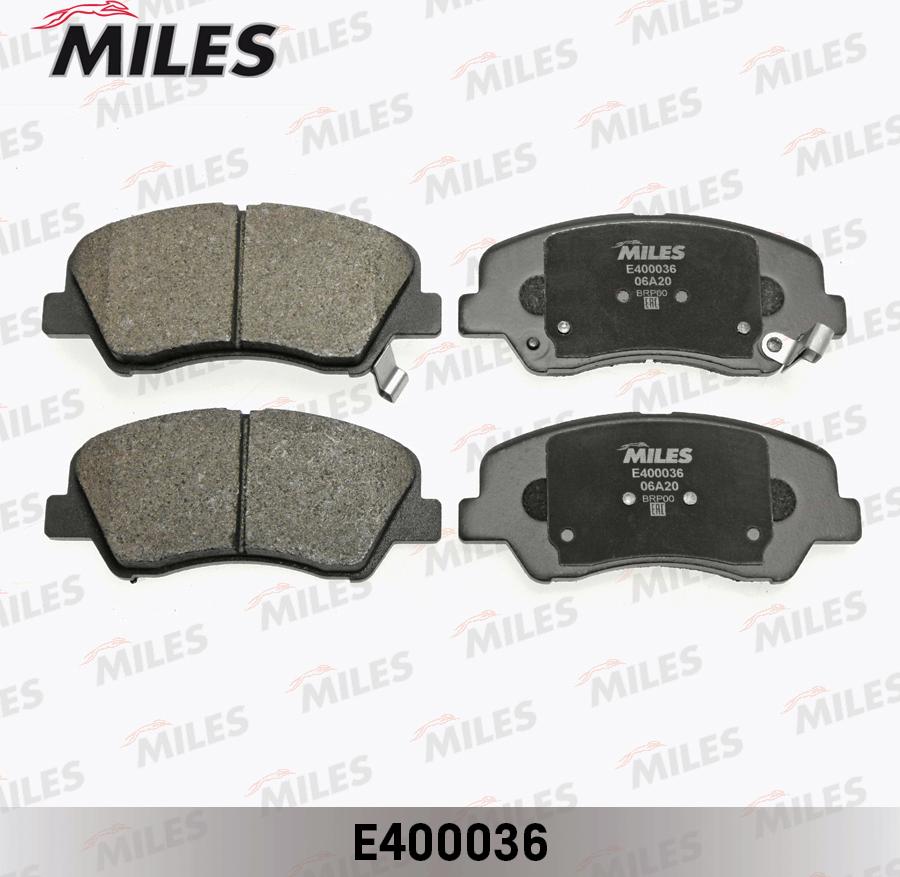 Miles E400036 - Гальмівні колодки, дискові гальма autozip.com.ua