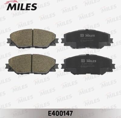 Miles E400147 - Гальмівні колодки, дискові гальма autozip.com.ua