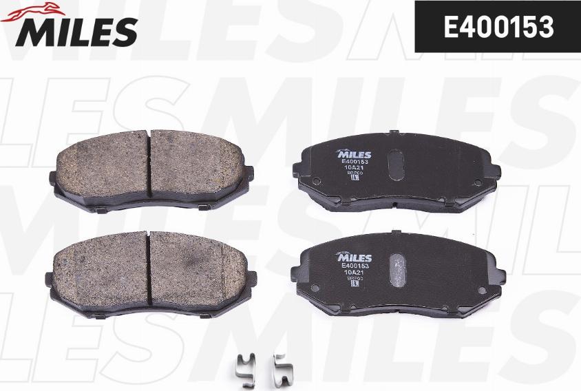 Miles E400153 - Гальмівні колодки, дискові гальма autozip.com.ua