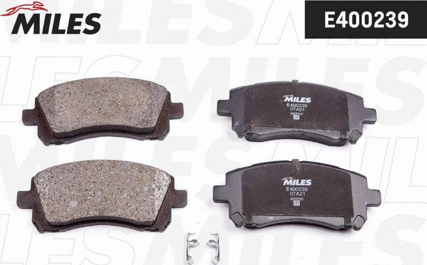 Miles E400239 - Гальмівні колодки, дискові гальма autozip.com.ua