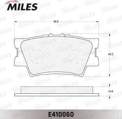 Miles E410060 - Гальмівні колодки, дискові гальма autozip.com.ua
