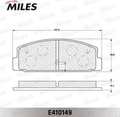 Miles E410149 - Гальмівні колодки, дискові гальма autozip.com.ua