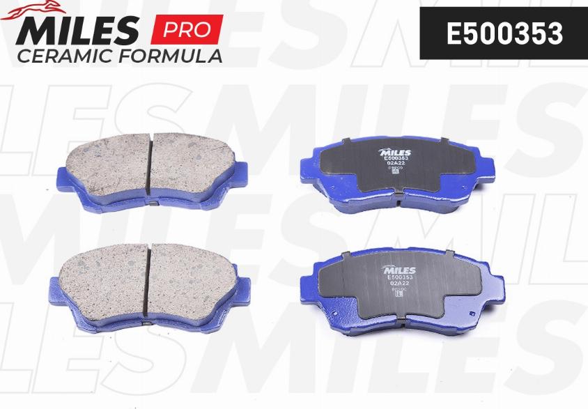 Miles E500353 - Гальмівні колодки, дискові гальма autozip.com.ua