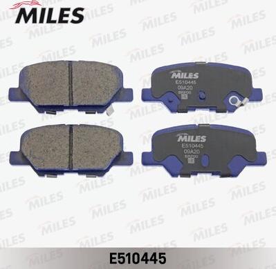 Miles E510445 - Гальмівні колодки, дискові гальма autozip.com.ua