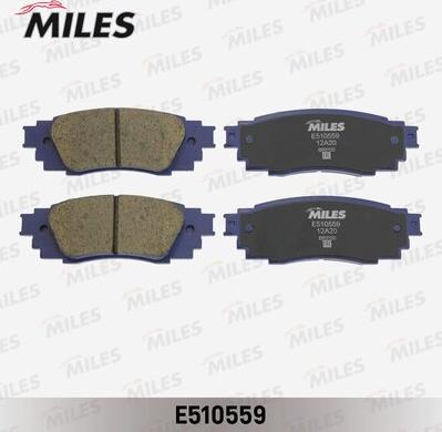 Miles E510559 - Гальмівні колодки, дискові гальма autozip.com.ua