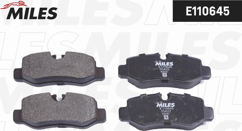 Miles E110645 - Гальмівні колодки, дискові гальма autozip.com.ua