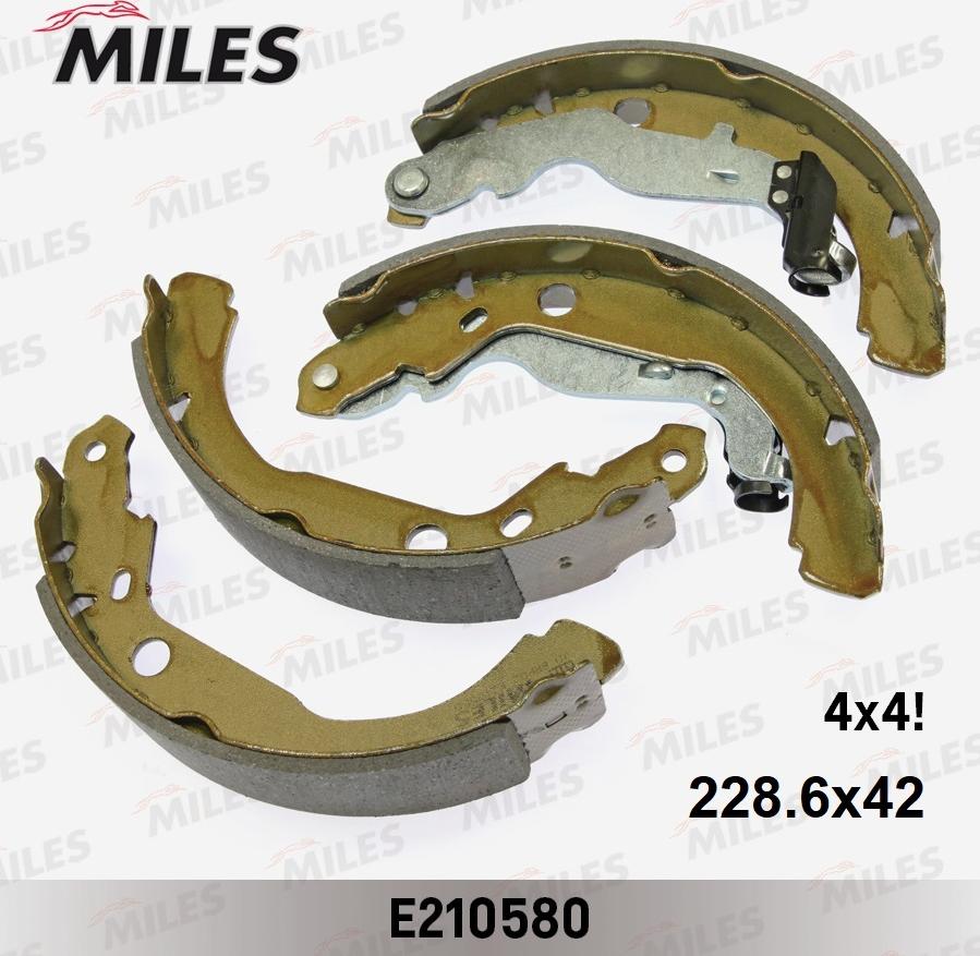 Miles E210580 - Комплект гальм, барабанний механізм autozip.com.ua