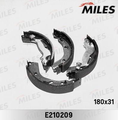 Miles E210209 - Комплект гальм, барабанний механізм autozip.com.ua