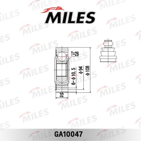 Miles GA10047 - Шарнір, ШРУС, приводний вал autozip.com.ua