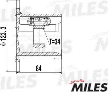 Miles GA10033 - Шарнір, ШРУС, приводний вал autozip.com.ua