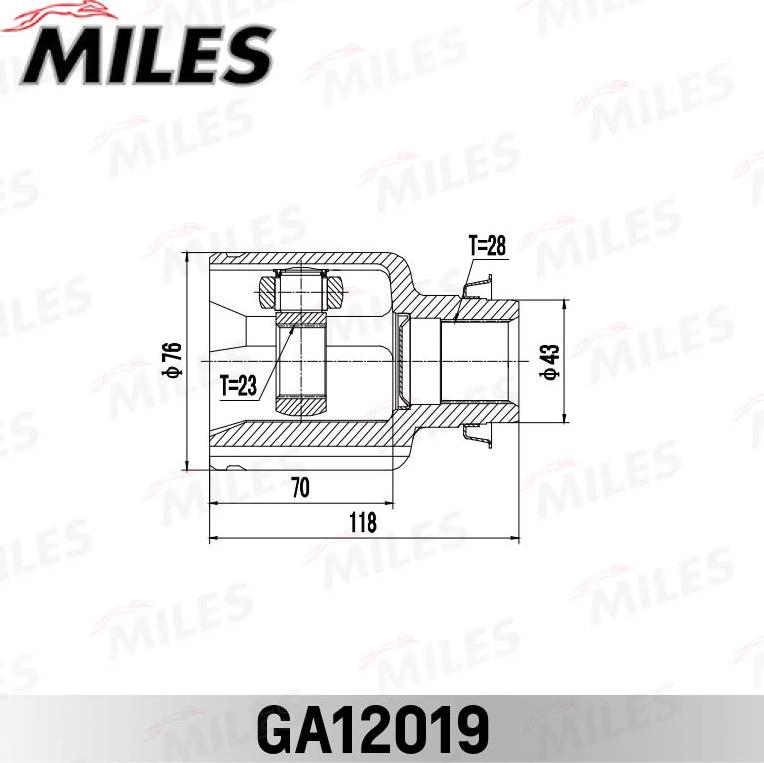 Miles GA12019 - Шарнір, ШРУС, приводний вал autozip.com.ua