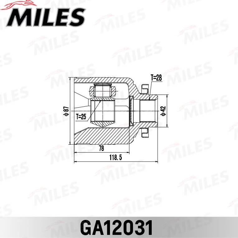 Miles GA12031 - Шарнір, ШРУС, приводний вал autozip.com.ua