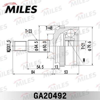 Miles GA20492 - Шарнір, ШРУС, приводний вал autozip.com.ua