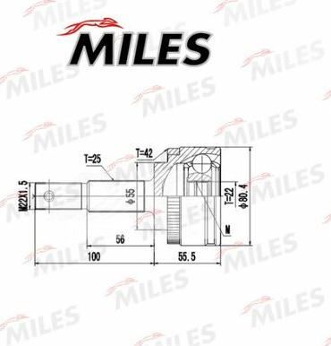 Miles GA20583 - Шарнір, ШРУС, приводний вал autozip.com.ua
