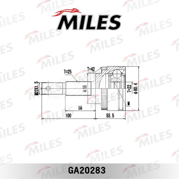Miles GA20283 - Шарнір, ШРУС, приводний вал autozip.com.ua