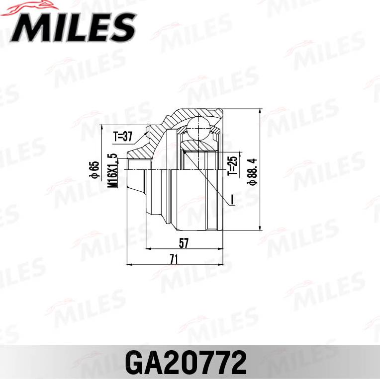 Miles GA20772 - Шарнір, ШРУС, приводний вал autozip.com.ua