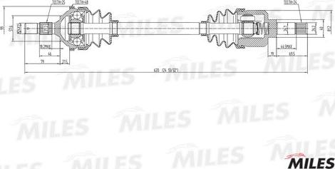 Miles GC01096 - Приводний вал autozip.com.ua