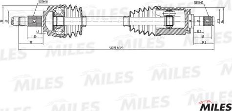 Miles GC01020 - Приводний вал autozip.com.ua