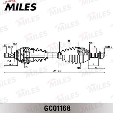 Miles GC01168 - Приводний вал autozip.com.ua