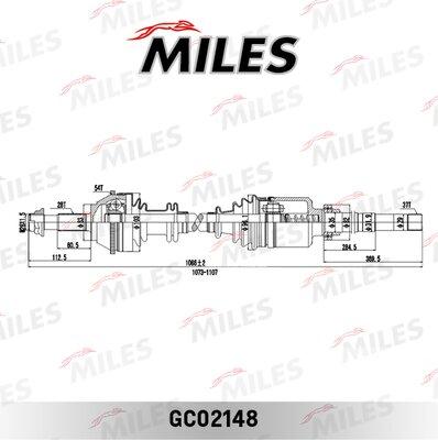 Miles GC02148 - Приводний вал autozip.com.ua