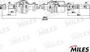 Miles GC02150 - Приводний вал autozip.com.ua
