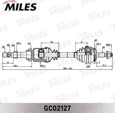 Miles GC02127 - Приводний вал autozip.com.ua