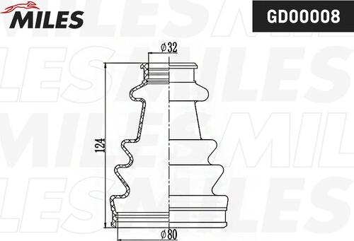 Miles GD00008 - Пильник, приводний вал autozip.com.ua