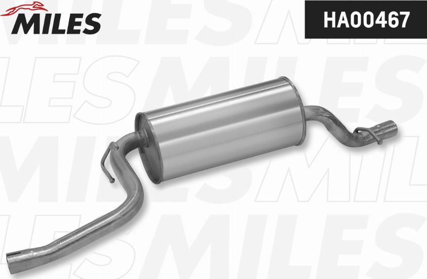 Miles HA00467 - Середній глушник вихлопних газів autozip.com.ua